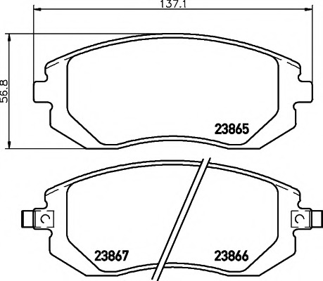 Set of 4 Brembo P78013 Front Disc Brake Pad