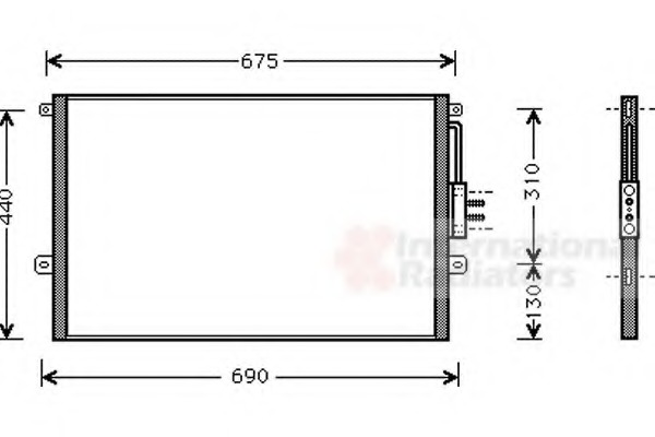 8FC 351 037-481 HELLA Condenser air conditioning
