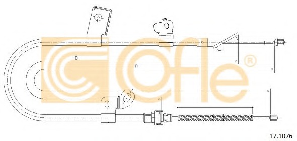 Genuine Blue Print Left Handbrake Cable ADT346343