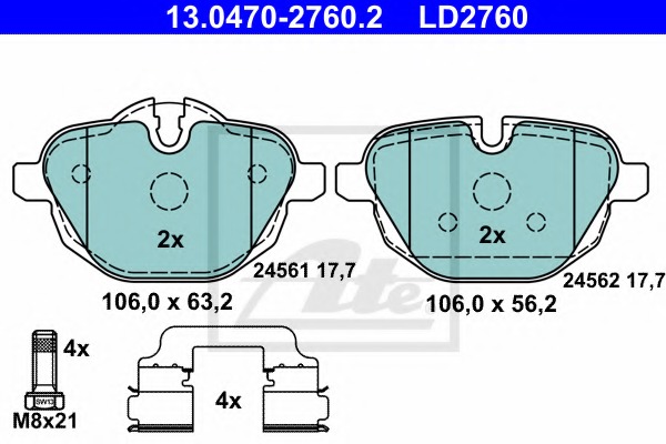 ATE 13.0460-2760.2 Brake Pads