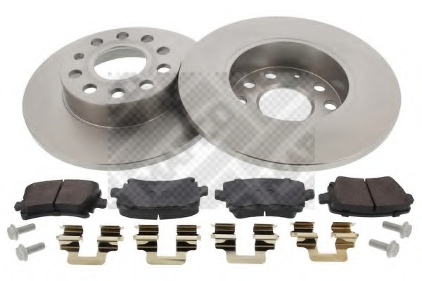 2008-2015 REAR 2 BRAKE DISCS AND PADS SET NEW FOR SKODA SUPERB 1.4 1.6 1.9 TDi