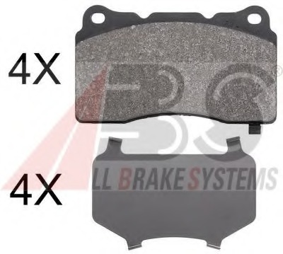 Set of 4 Brembo P59079 Front Disc Brake Pad 