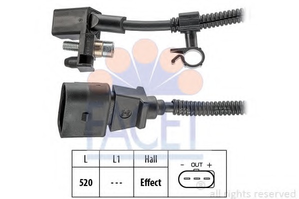 Crankshaft position sensor for Volkswagen POLO (9N3) HATCHBACK 04.2005 ...