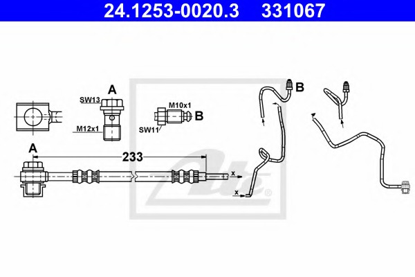 MAPCO Brake Hose 3663