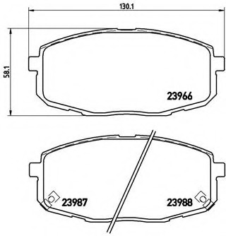 REAL IMAGE OF PART MINTEX FRONT AXLE BRAKE PADS FOR HYUNDAI KIA MDB2608