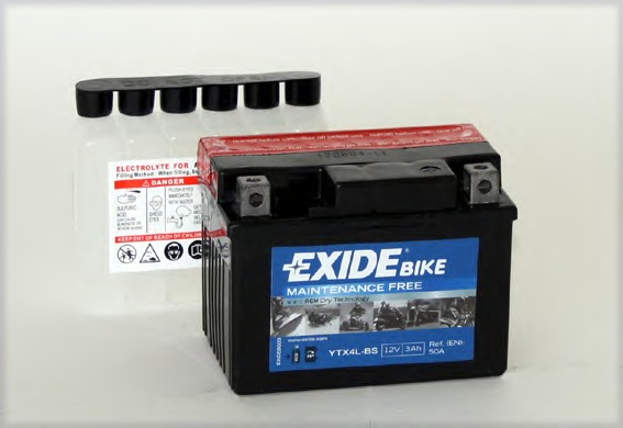 Стартерная аккумуляторная батарея EXIDE ETX4L-BS