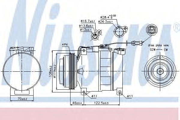 Nissens 89049 Compressor air conditioning