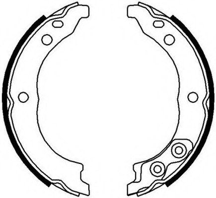 set of 4 Ferodo FSB668 Brake Shoe Set parking brake