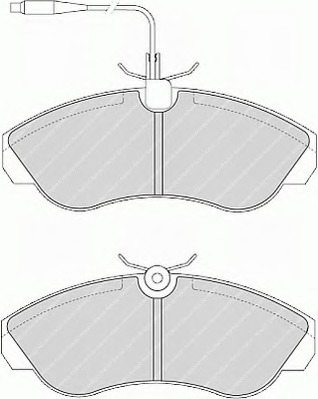 disc brake set of 4 Ferodo FVR968 Brake Pad Set