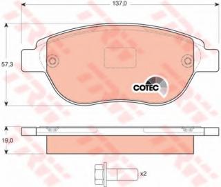 Font Premium Posi Ceramic Disc Brake Pad Set for Fiat 500L New
