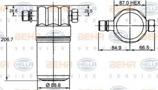 BEHR HELLA SERVICE 8FT 351 192-041 Dryer air conditioning