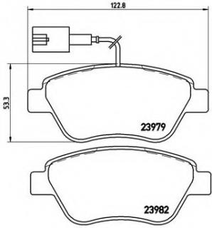 Brembo P23108 Front Disc Brake Pad Set of 4