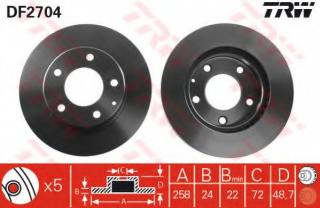 QH BDC3951 Front Axle Internally Vented Brake Disc