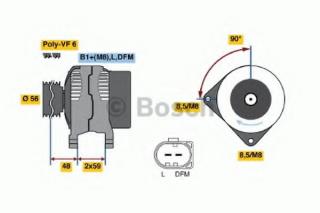 Alternator Bosch 0 986 045 340 Dlya Skoda Octavia Ii 1z3 1z5