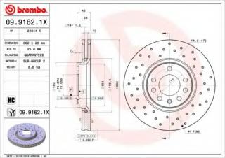 Piduriketas BREMBO 09.9162.1X