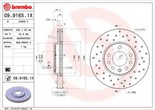 Piduriketas BREMBO 09.9165.1X