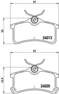 Ferodo FDB478 Brake Pad Set Rear Axle Premier Car Replaces 0446620100