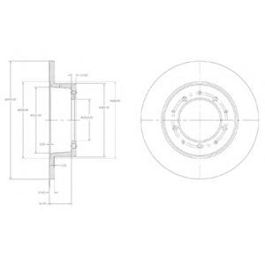 2 Brake Disc Blue Print ADJ134324 Brake Disc Set internally ventilated No front of Holes 5