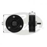 Polia de desvio/de guia, correia trapezoidal estriada