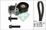 Pulley kit with timing belt